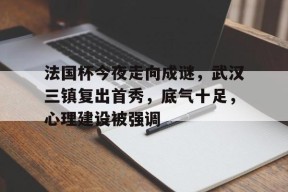 爱游戏APP-法国杯今夜走向成谜，武汉三镇复出首秀，底气十足，心理建设被强调(三打祝家庄原文)