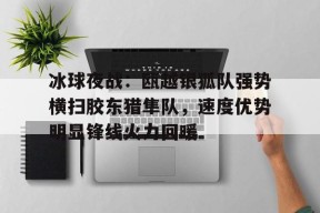 爱游戏体育-冰球夜战：瓯越银狐队强势横扫胶东猎隼队，速度优势明显锋线火力回暖的简单介绍